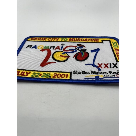 2001 RAGBRAI XXIX Sew on Patch Des Moines Iowa Cycling Biking - Picture 13 of 16